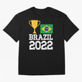 Brazil Soccer Team Fan Football Brazilian Flag 2022 T-Shirt - Brazil T shirt Soccer - Brazil Flag Vintage - Brazilian Oversized T-Shirt Carry the Dream of Match Day Hype around FIFA World Cup 2026 Group Stage, Haaland and Mbappe, Spain and