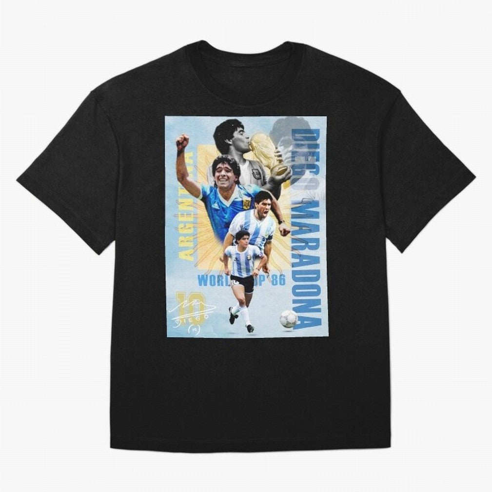 Diego Maradona Argentina Poster - Iconic World Cup Legend Art Print Oversized T-Shirt Celebrate Fan Culture around Match Day Hype around FIFA World Cup 2026, CR7 and Messi, Argentina and Brazil, Stadium Memories, Football Loyalty, International