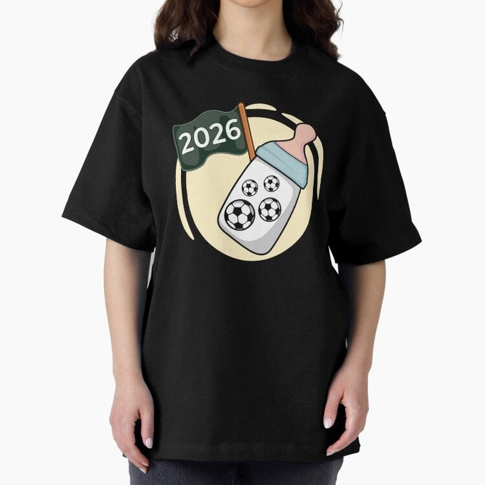 Baby 2026 FOOTBALL Oversized T-Shirt Bring Retro Soccer Energy to FIFA World Cup 2026 USA Canada Mexico Spirit, Centered on Germany, Mbappe, Football History, Final Match Energy, Crowd Noise and Once in a Lifetime Moments; Great for Supporters Who