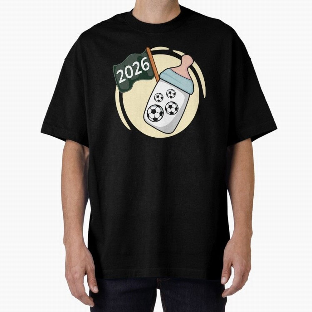 Baby 2026 FOOTBALL Oversized T-Shirt Bring Retro Soccer Energy to FIFA World Cup 2026 USA Canada Mexico Spirit, Centered on Germany, Mbappe, Football History, Final Match Energy, Crowd Noise and Once in a Lifetime Moments; Great for Supporters Who
