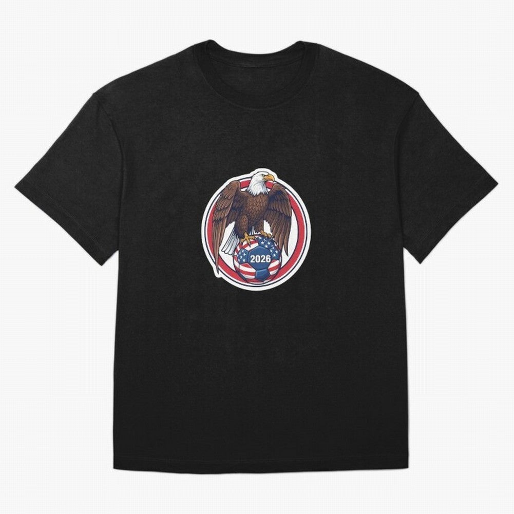 Usa Eagle Soccer 2026 American Pride Football Oversized T-Shirt Elevate Global Football Passion for FIFA World Cup 2026 Group Stage, Featuring Messi, CR7 and Mbappe, England, Match Day Excitement, Supporter Culture, Golden Goals and Global Football