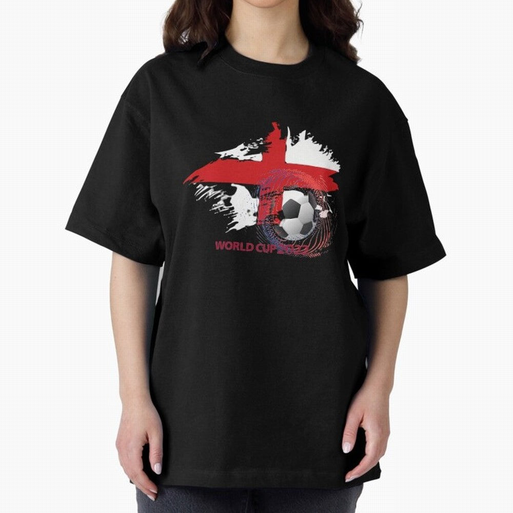 England World Cup 2022 Oversized T-Shirt Celebrate Soccer Greatness during the FIFA World Cup 2026 Group Stage Journey through Messi, Neymar and Mbappe Highlights, Spain and Netherlands Pride, Global Supporter Spirit, Legendary Goals, National