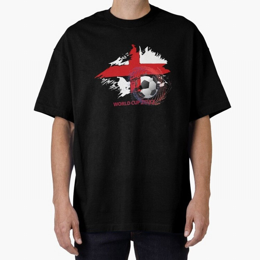 England World Cup 2022 Oversized T-Shirt Celebrate Soccer Greatness during the FIFA World Cup 2026 Group Stage Journey through Messi, Neymar and Mbappe Highlights, Spain and Netherlands Pride, Global Supporter Spirit, Legendary Goals, National
