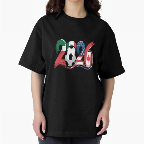 2026 Soccer Play Game Year Players Oversized T-Shirt Celebrate Golden Goal Energy in FIFA World Cup 2026 USA Canada Mexico for Fans of Cristiano Ronaldo and Portugal, Spain and Germany, Bringing Game Day Rituals, Football Legends, Country Pride and