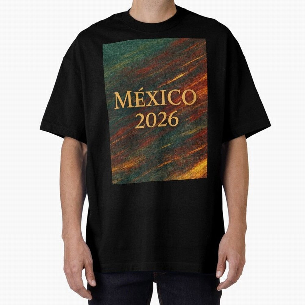 Mexico 2026 Arc of Color - Elegant and Luxury Design for Soccer Fans Oversized T-Shirt Show Up for the Glory of FIFA World Cup 2026 Group Stage for Fans of Neymar, Haaland and Cristiano Ronaldo and Brazil, Portugal and Argentina, Bringing Stadium