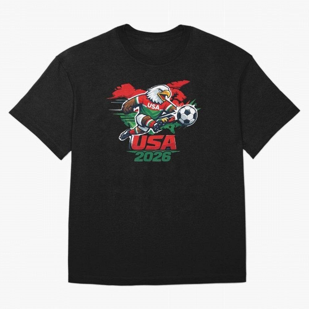 USA Canada Mexico Soccer Cup Oversized T-Shirt Fuel Your Fan Pride for FIFA World Cup 2026 for Fans of Messi, Neymar and Mbappe and Netherlands, Bringing Vintage Soccer Flavor, Modern Football Stars, National Flags and Final Night Emotion; Created