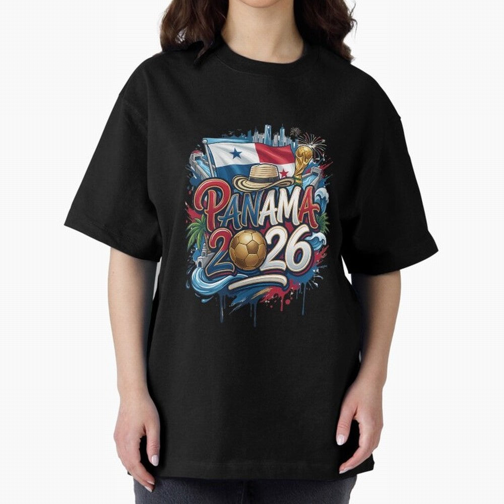 Panama World Cup 2026 Football Legacy Oversized T-Shirt Carry National Pride through FIFA World Cup 2026 USA Canada Mexico Celebrating Neymar, Haaland and Cristiano Ronaldo, England, France and Netherlands Energy, Fan Favorite Moments, National