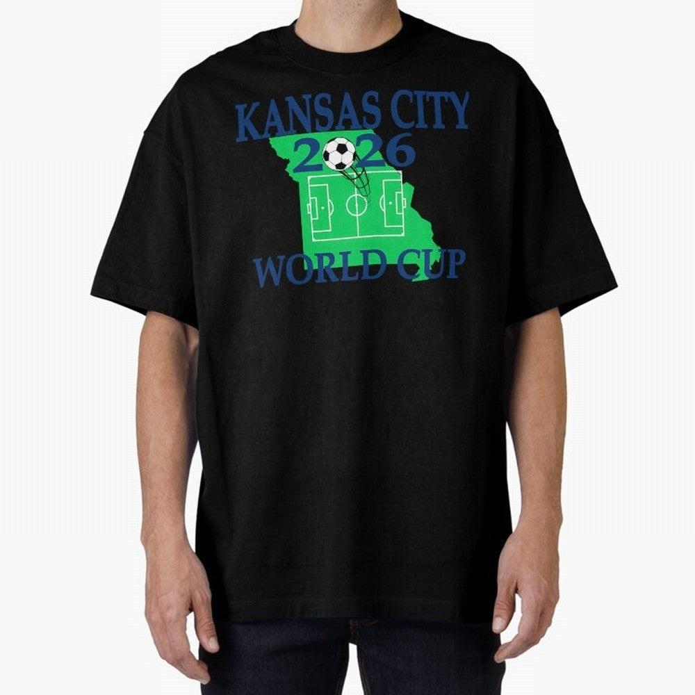 Kansas City 2026 world cup Oversized T-Shirt Fuel the Hype around FIFA World Cup 2026 Highlighting Neymar, Haaland and Cristiano Ronaldo, England Energy, Football Festival Excitement, Trophy Ambitions, Country Rivalries and Star Player Buzz; Ideal