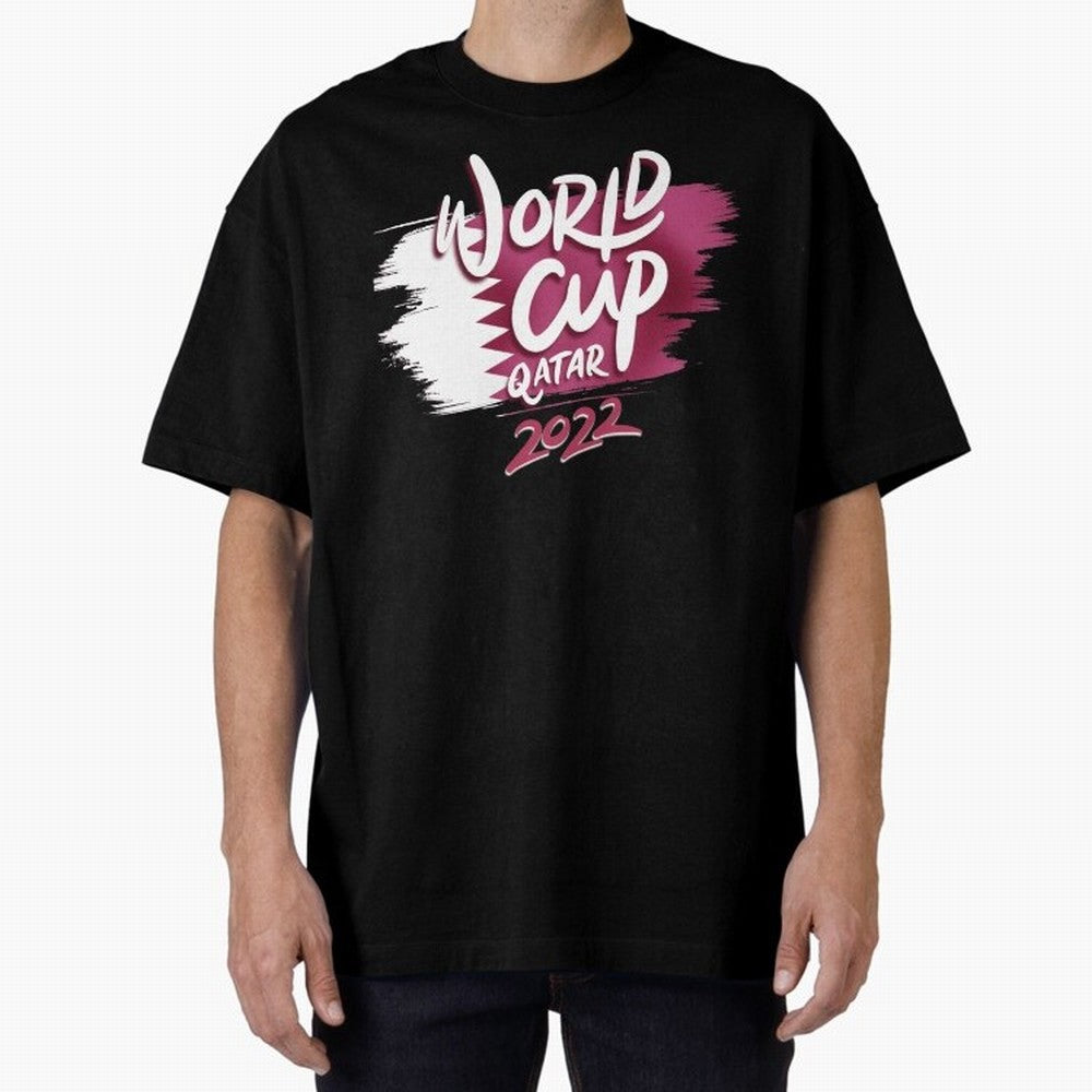 Qatar 2022 Oversized T-Shirt Celebrate Global Football Passion for FIFA World Cup 2026 USA Canada Mexico, Centered on CR7, Brazil, Portugal and Argentina, Game Day Rituals, Football Legends, Country Pride and the Road to the Final; Ideal for Fans