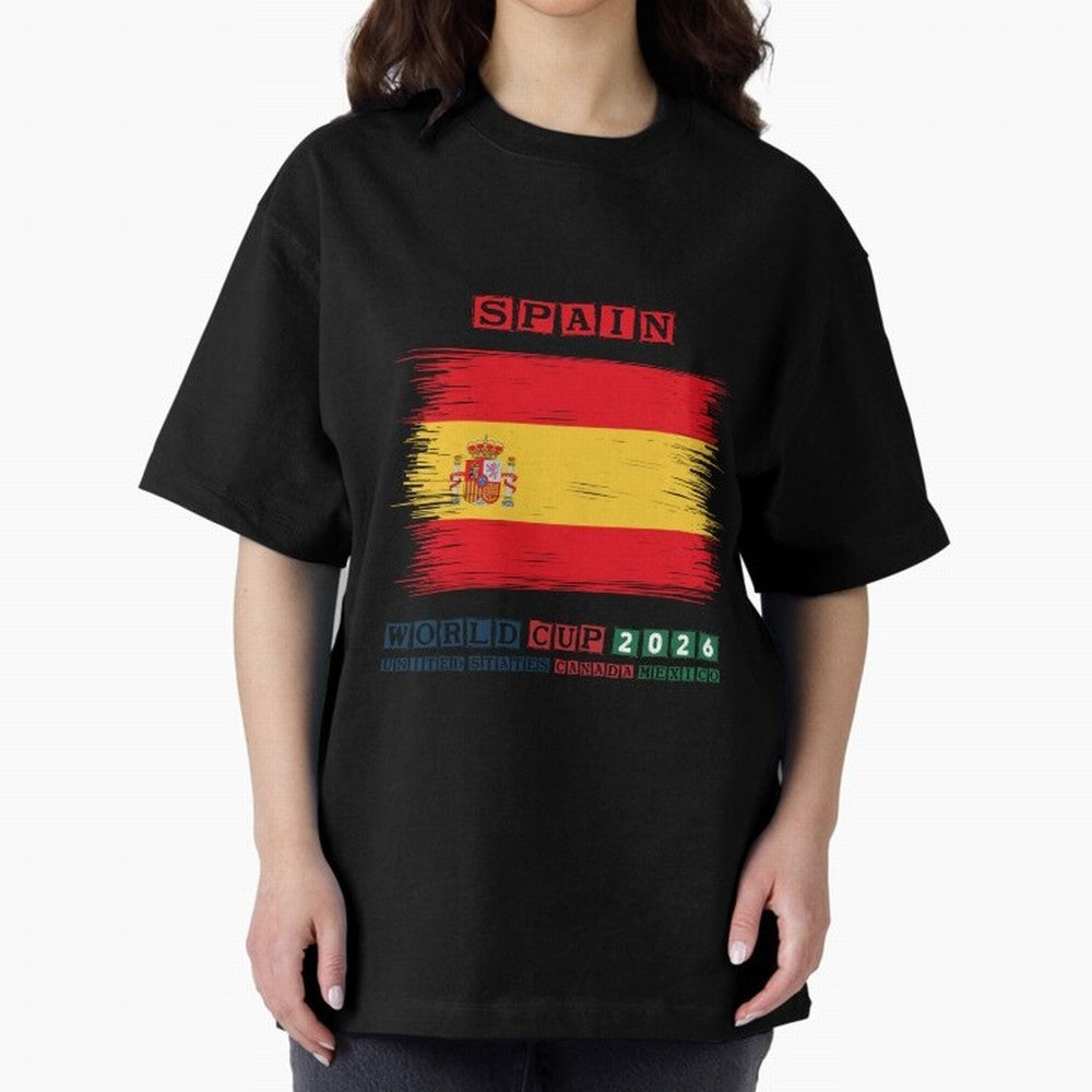 SPAIN WORLD CUP 2026 Oversized T-Shirt Make Every Match About FIFA World Cup 2026 Spirit, Built around Netherlands, Haaland, Fan Favorite Moments, National Team Passion, Big Match Drama and Soccer History; Built for Supporters Chasing Trophy