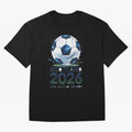 Scotland Soccer Football Design 2026 Oversized T-Shirt Spotlight the FIFA World Cup 2026 USA Canada Mexico Journey through Haaland Highlights, Spain Pride, Global Supporter Spirit, Legendary Goals, National Colors and Tournament Celebration;