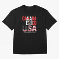 United 2026 World Cup - Canada, Mexico, USA Flags T-Shirt_83138002 Oversized T-Shirt Feel the Trophy Chase of the FIFA World Cup 2026 Group Stage Journey through Messi Highlights, Brazil Pride, Game Day Rituals, Football Legends, Country Pride and
