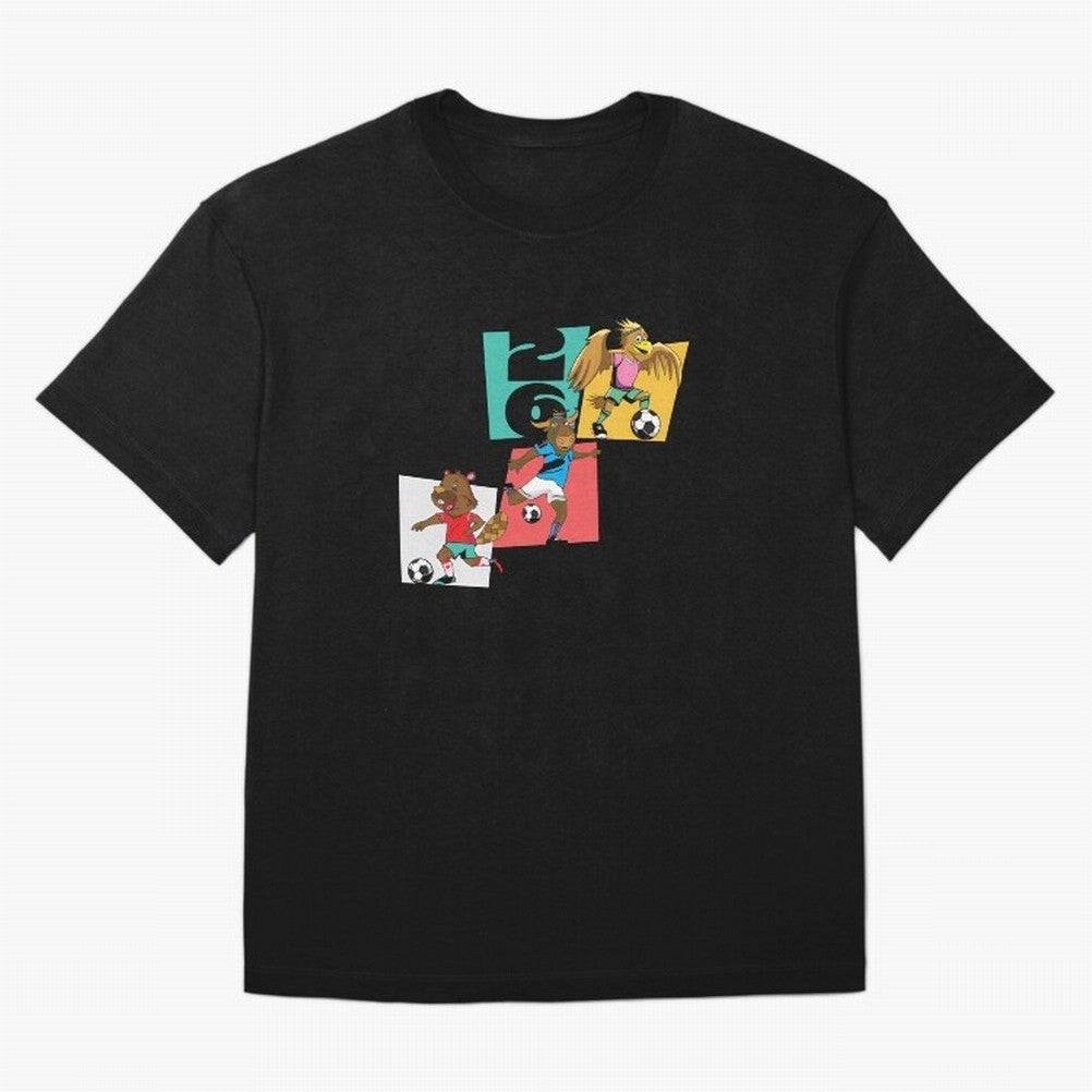 North America Mascots 2 T-Shirt_83568192 Oversized T-Shirt Bring a Champion Mindset to Global Football Passion for FIFA World Cup 2026, Capturing Mbappe and Neymar, England, France and Netherlands, Classic Soccer Heritage, Championship Pressure,
