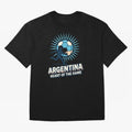Argentina Heart of the Game ¨C Retro Soccer Fan Design Oversized T-Shirt Show Love for Legendary Goals in FIFA World Cup 2026 Spirit, Driven by France, CR7 and Messi, Fan Favorite Moments, National Team Passion, Big Match Drama and Soccer History;