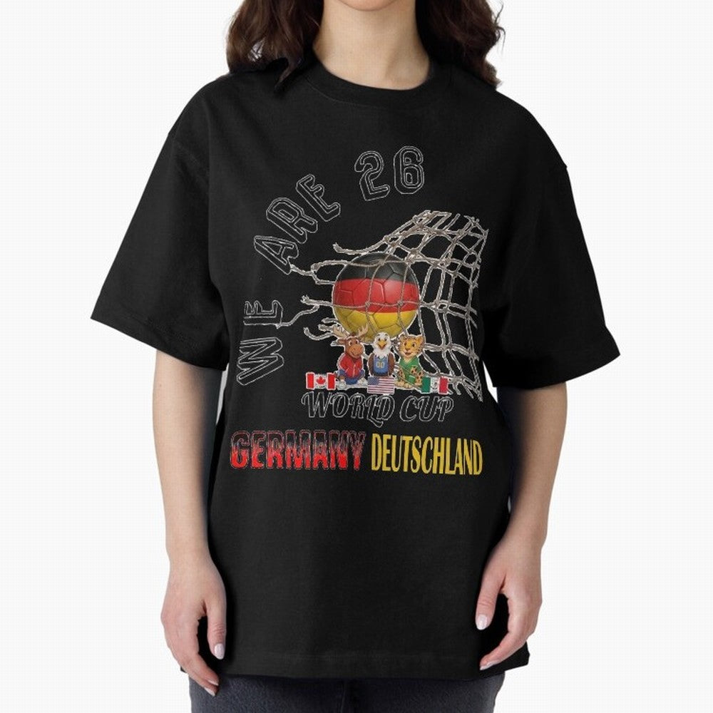 World cup 26 - Germany Oversized T-Shirt Honor Champions and Dreams in the FIFA World Cup 2026 USA Canada Mexico Journey through Cristiano Ronaldo, Haaland and CR7 Highlights, Portugal, Spain and Germany Pride, Worldwide Fan Energy, Dramatic Goals,