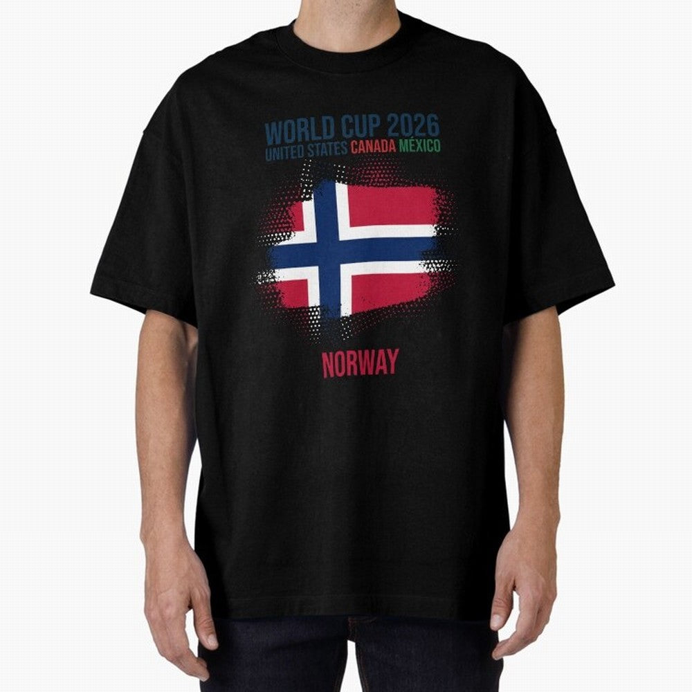 NORWAY WORLD CUP 2026 Oversized T-Shirt Make Your Look Match the FIFA World Cup 2026 USA Canada Mexico Journey through CR7 Highlights, England and Germany Pride, Sports Nostalgia, International Competition, Famous Players and Unforgettable