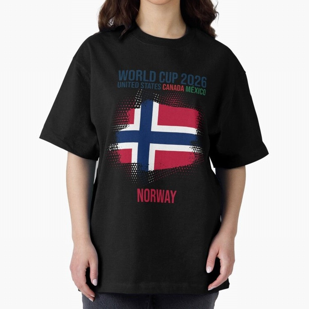NORWAY WORLD CUP 2026 Oversized T-Shirt Make Your Look Match the FIFA World Cup 2026 USA Canada Mexico Journey through CR7 Highlights, England and Germany Pride, Sports Nostalgia, International Competition, Famous Players and Unforgettable