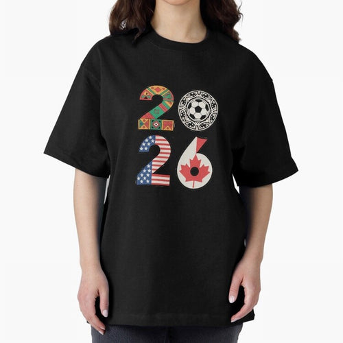 2026 Football Countries Design ¨C USA, Canada & Mexico Inspired Art Oversized T-Shirt Celebrate Fan Culture around Match Day Hype around FIFA World Cup 2026 USA Canada Mexico, Messi and Cristiano Ronaldo, England, Global Supporter Spirit, Legendary