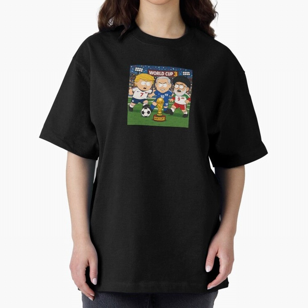 WORLD CUP 3 Oversized T-Shirt Relive Legendary Nights from FIFA World Cup 2026 Spirit, Driven by Germany, Mbappe, Championship Spirit, Famous Goals, Roaring Crowds and International Football Unity; Great for Supporters Who Love Legendary Players,