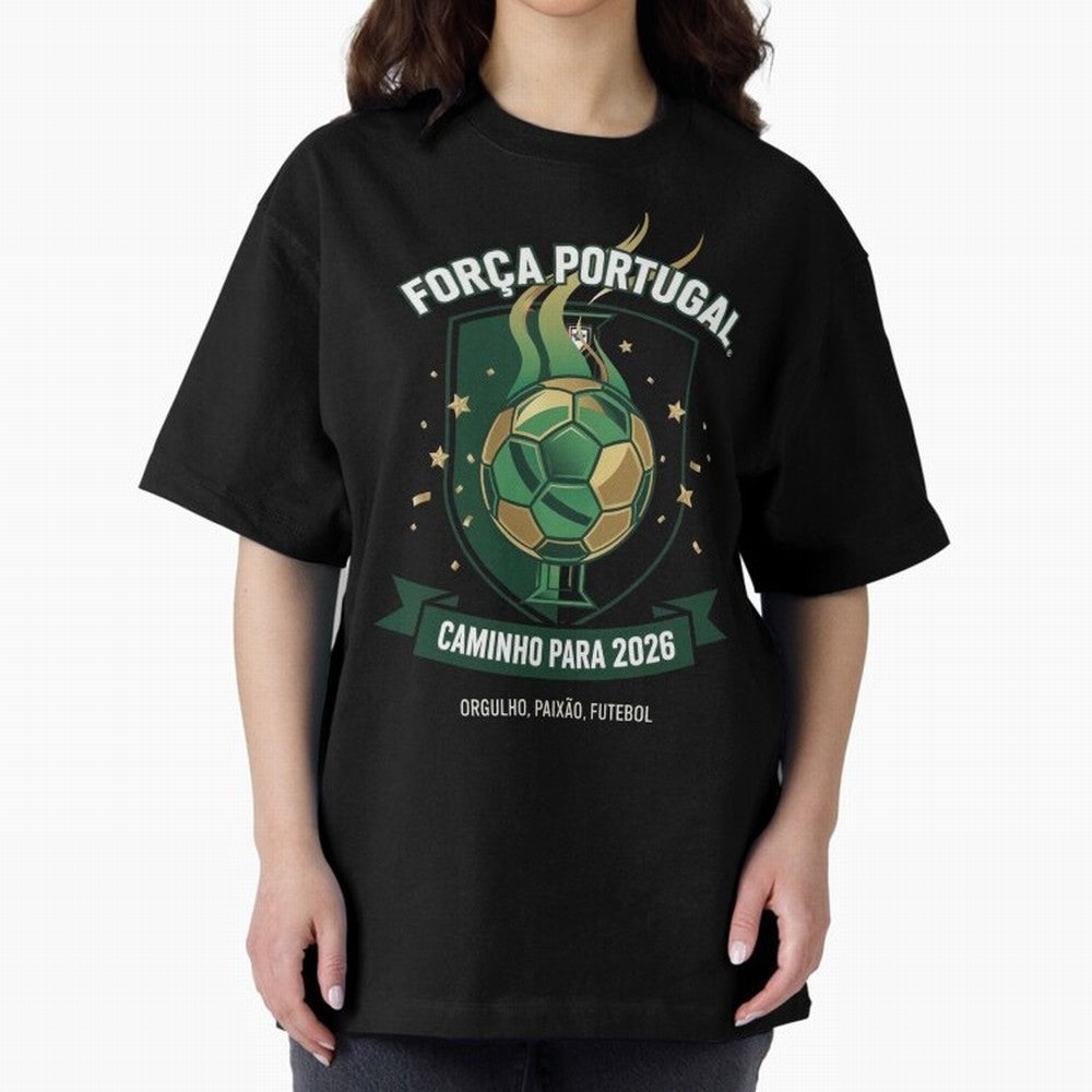 Portugal World Cup 2026 Fan Art Oversized T-Shirt Make Your Look Match Match Day Hype around FIFA World Cup 2026 USA Canada Mexico, Haaland, Netherlands, Football History, Final Match Energy, Crowd Noise and Once in a Lifetime Moments; Perfect for
