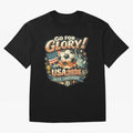 Soccer USA Oversized T-Shirt Share the FIFA World Cup 2026 Group Stage Journey through Mbappe and Neymar Highlights, France and Portugal Pride, Sports Nostalgia, International Competition, Famous Players and Unforgettable Victories; Ideal for Fans