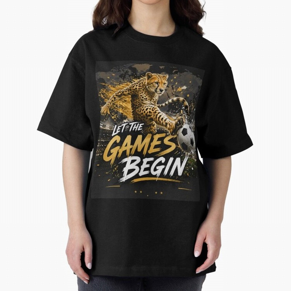 Let The Games Begin-World Cup Soccer @026 Oversized T-Shirt Carry National Pride through FIFA World Cup 2026 with Messi, Neymar and Mbappe, Brazil, Portugal and Argentina Energy, Game Day Rituals, Football Legends, Country Pride and the Road to the