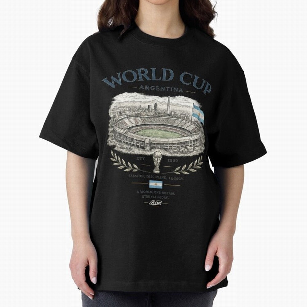 Argentina World Cup Vintage Streetwear Oversized T-Shirt Bring World Football Passion into the FIFA World Cup 2026 Journey through Messi Highlights, France and Portugal Pride, Fan Favorite Moments, National Team Passion, Big Match Drama and Soccer