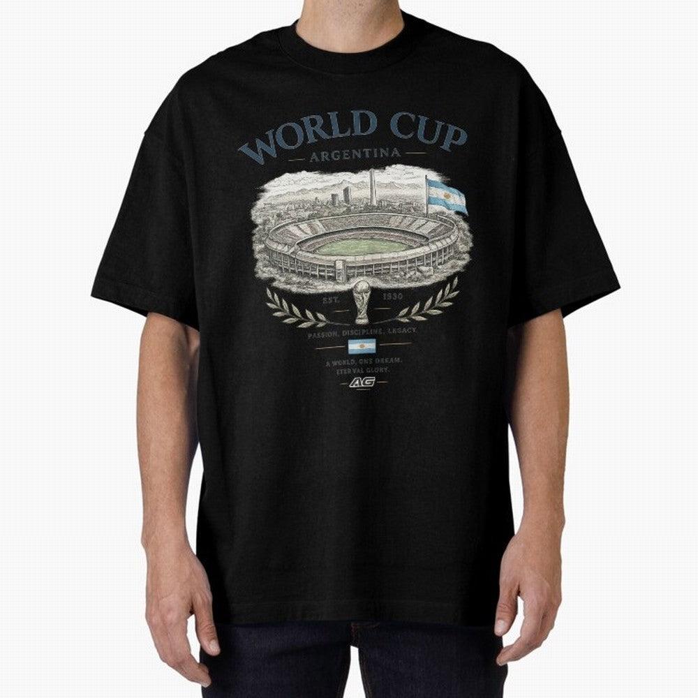 Argentina World Cup Vintage Streetwear Oversized T-Shirt Bring World Football Passion into the FIFA World Cup 2026 Journey through Messi Highlights, France and Portugal Pride, Fan Favorite Moments, National Team Passion, Big Match Drama and Soccer