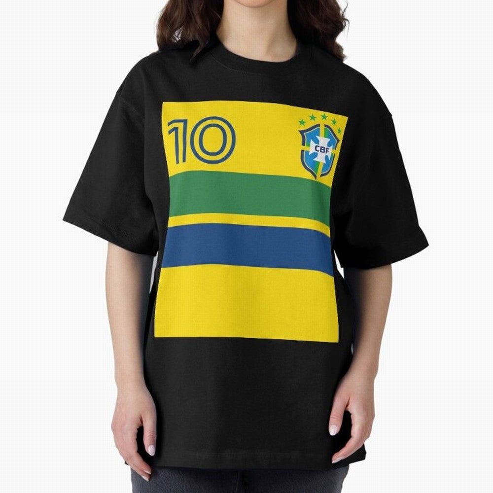 Brazil | 2026 World Cup Fan Apparel Oversized T-Shirt Bring Global Tournament Vibes to Match Day Hype around FIFA World Cup 2026 Group Stage, Cristiano Ronaldo, Haaland and CR7, Argentina, France and Brazil, Football Passion, Legendary
