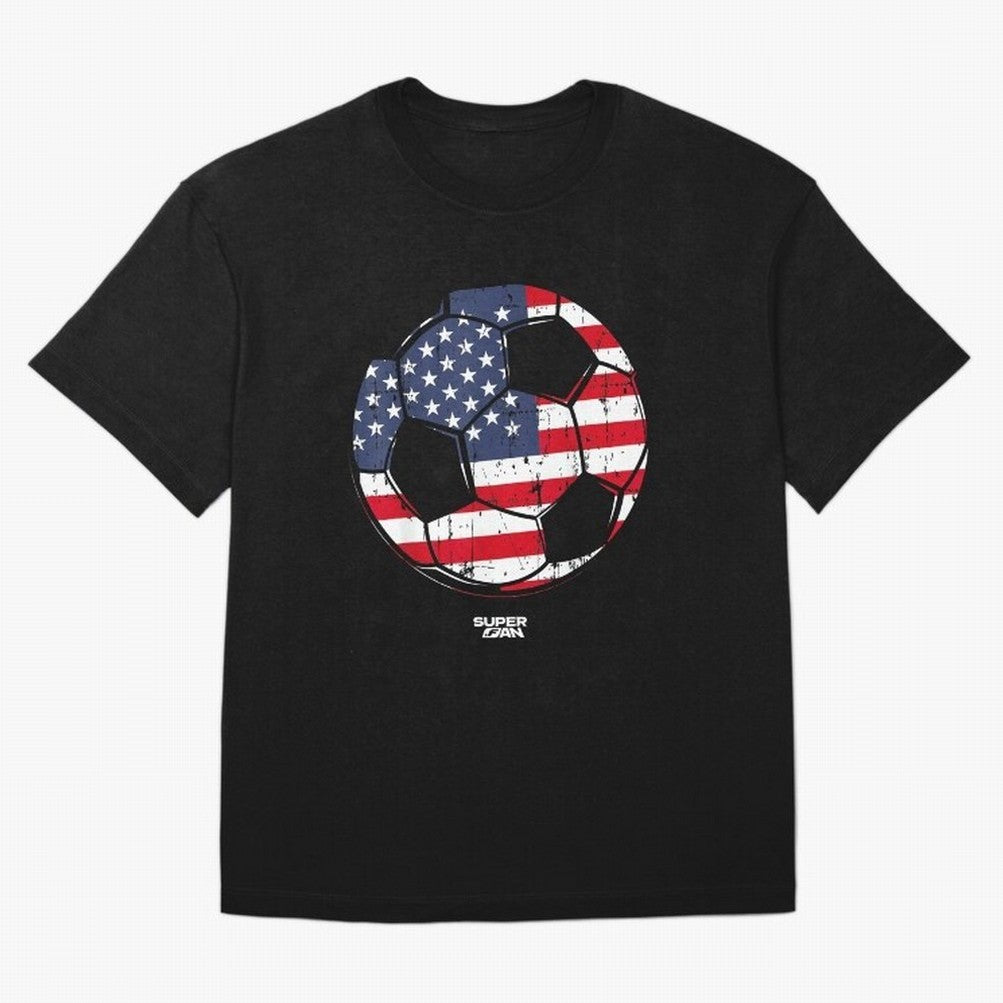 2026 USA Soccer Fan World Cup Oversized T-Shirt Stand with the FIFA World Cup 2026 Group Stage Journey through Mbappe Highlights, Argentina, France and Brazil Pride, Retro Football Energy, Iconic Rivalries, Trophy Chase Drama and Stadium