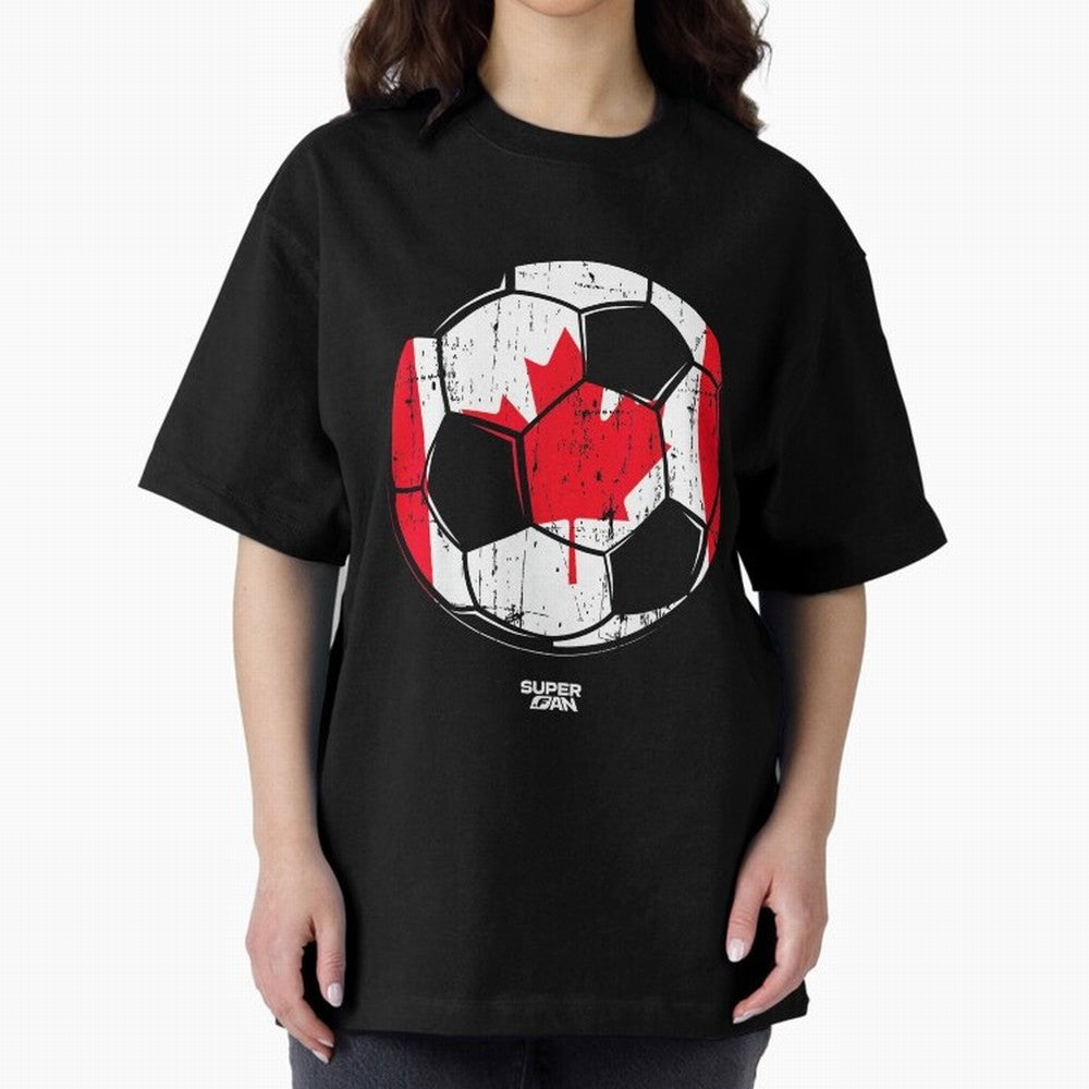 2026 Canada Soccer Fan World Cup Oversized T-Shirt Embrace FIFA World Cup 2026 Group Stage with CR7 and Messi, Germany Energy, Football Festival Excitement, Trophy Ambitions, Country Rivalries and Star Player Buzz; Ideal for Fans Who Follow Messi,