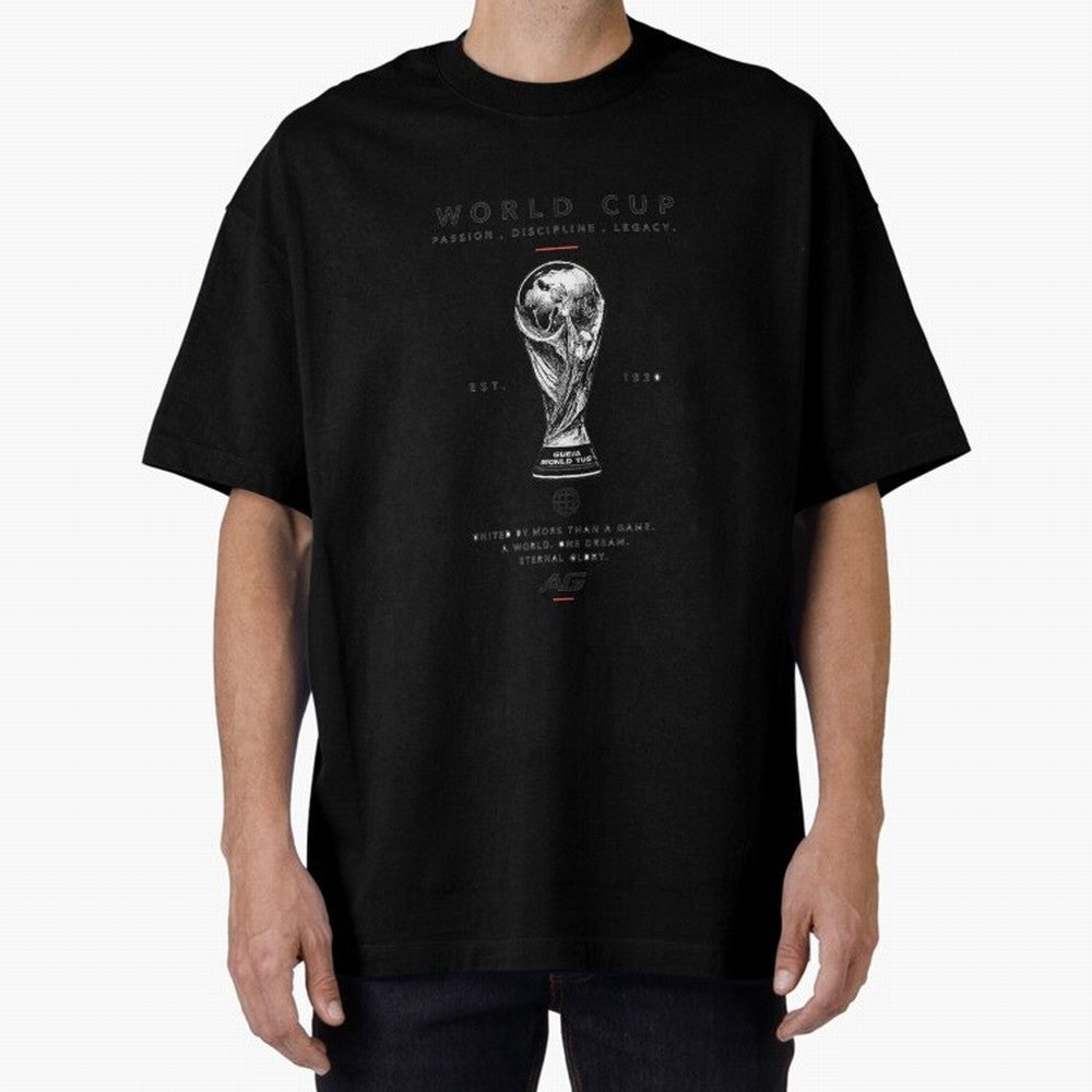 World Cup Football Streetwear Design Oversized T-Shirt Create Global Football Passion for FIFA World Cup 2026 Group Stage, Driven by Cristiano Ronaldo, Haaland and CR7, Portugal, Spain and Germany, Sports Nostalgia, International Competition,