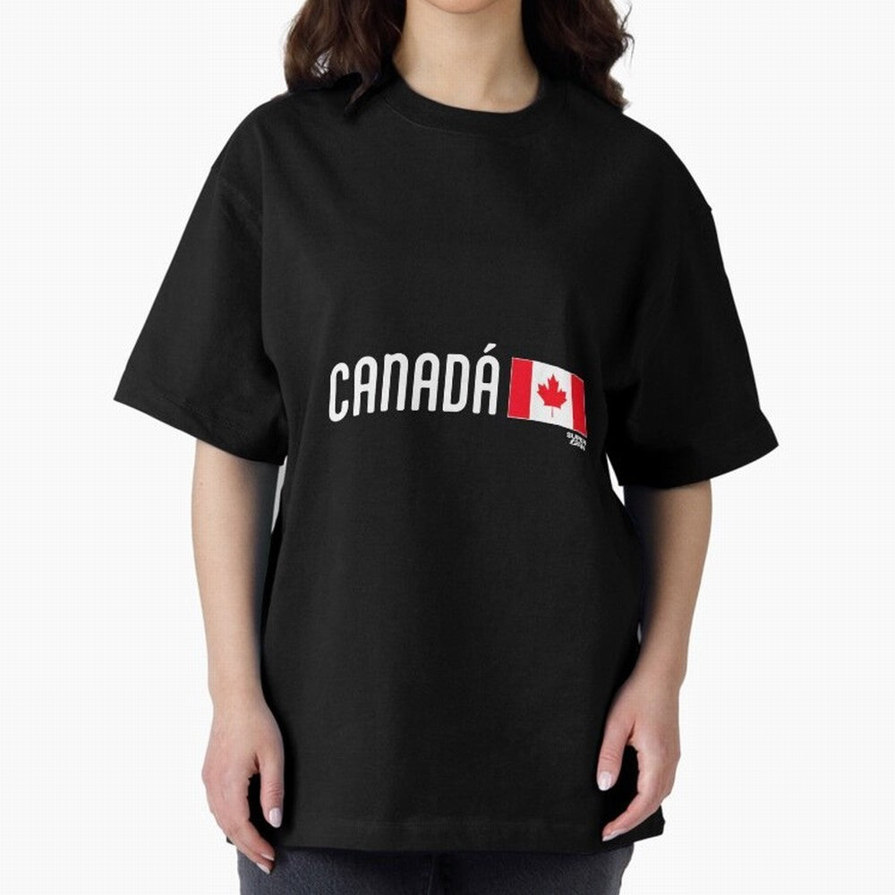 2026 Canada Soccer Fan World Cup Oversized T-Shirt Stand with the FIFA World Cup 2026 USA Canada Mexico Journey through CR7 and Messi Highlights, Portugal Pride, Soccer Culture, Superstar Moments, National Team Dreams and Competitive Fire; Great