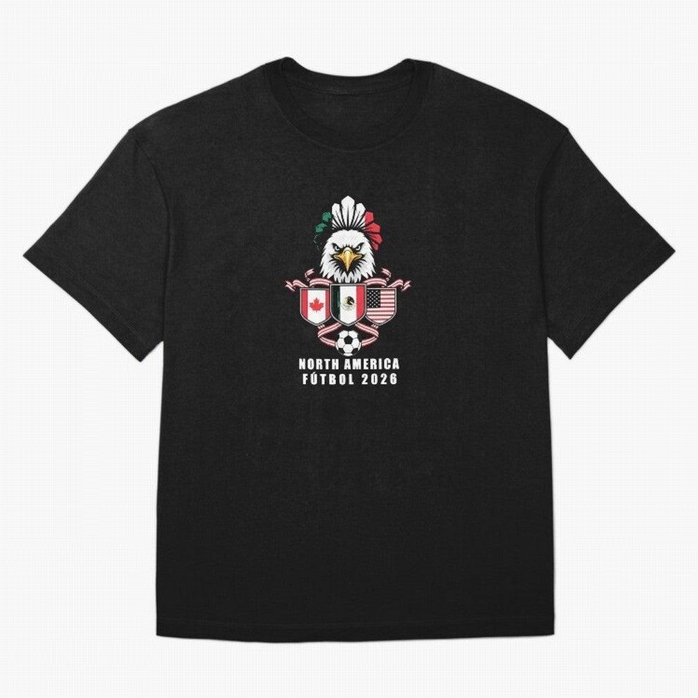 North America Football Spirit 2026 T-Shirt_82768088 Oversized T-Shirt Make Game Day About Match Day Hype around FIFA World Cup 2026 Group Stage, CR7 and Messi, Brazil, Portugal and Argentina, Football History, Final Match Energy, Crowd Noise and
