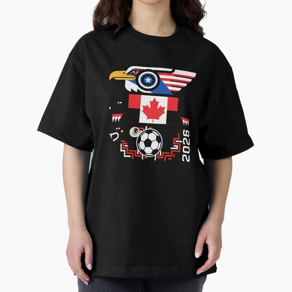 North America Spirit Cup 2026 T-Shirt_82734510 Oversized T-Shirt Celebrate Golden Goal Energy in the FIFA World Cup 2026 Group Stage Journey through Haaland Highlights, Portugal Pride, Soccer Culture, Superstar Moments, National Team Dreams and