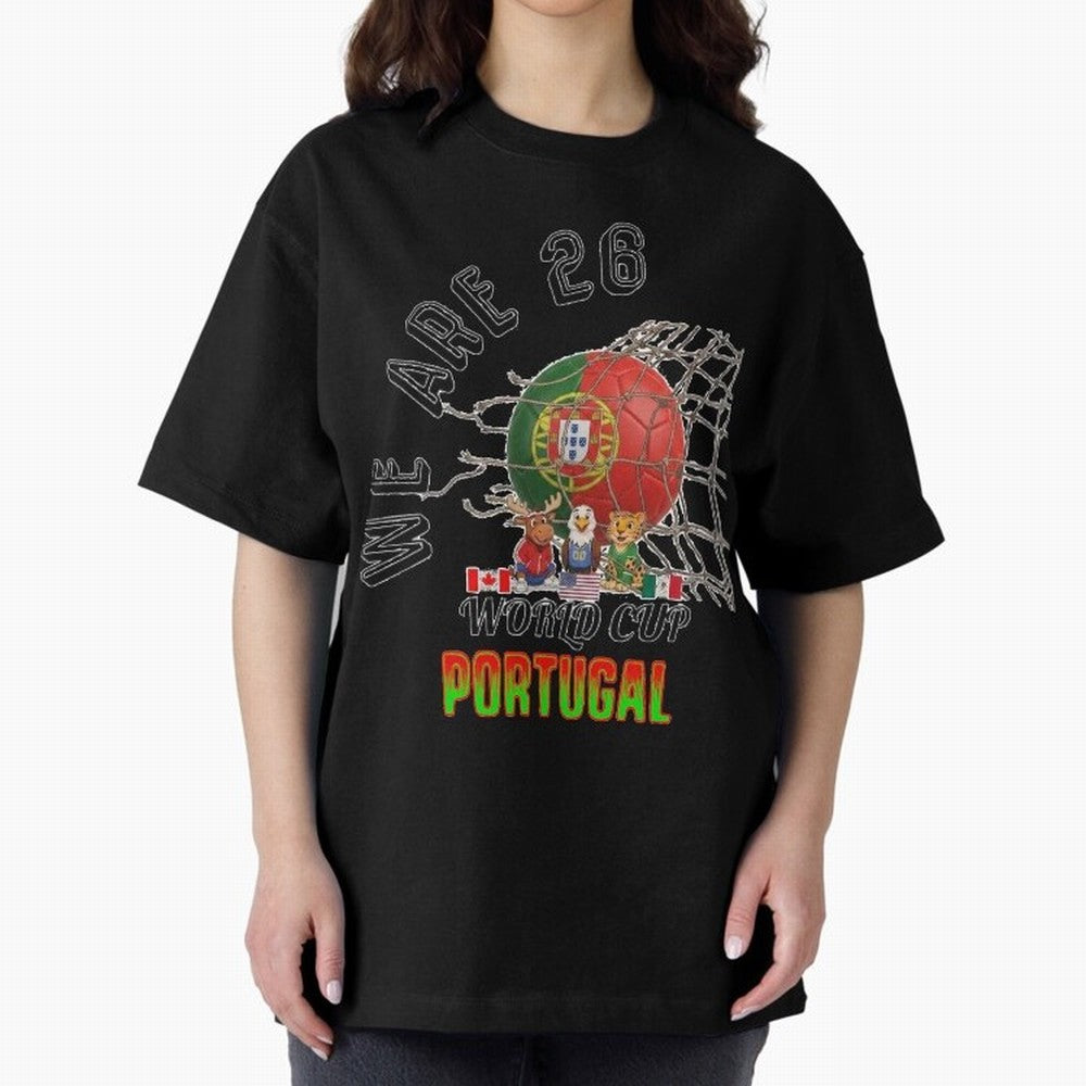 World cup 26 - Portugal Oversized T-Shirt Cheer for FIFA World Cup 2026 USA Canada Mexico Highlighting Cristiano Ronaldo, Haaland and CR7, England and Germany Energy, Game Day Rituals, Football Legends, Country Pride and the Road to the Final;