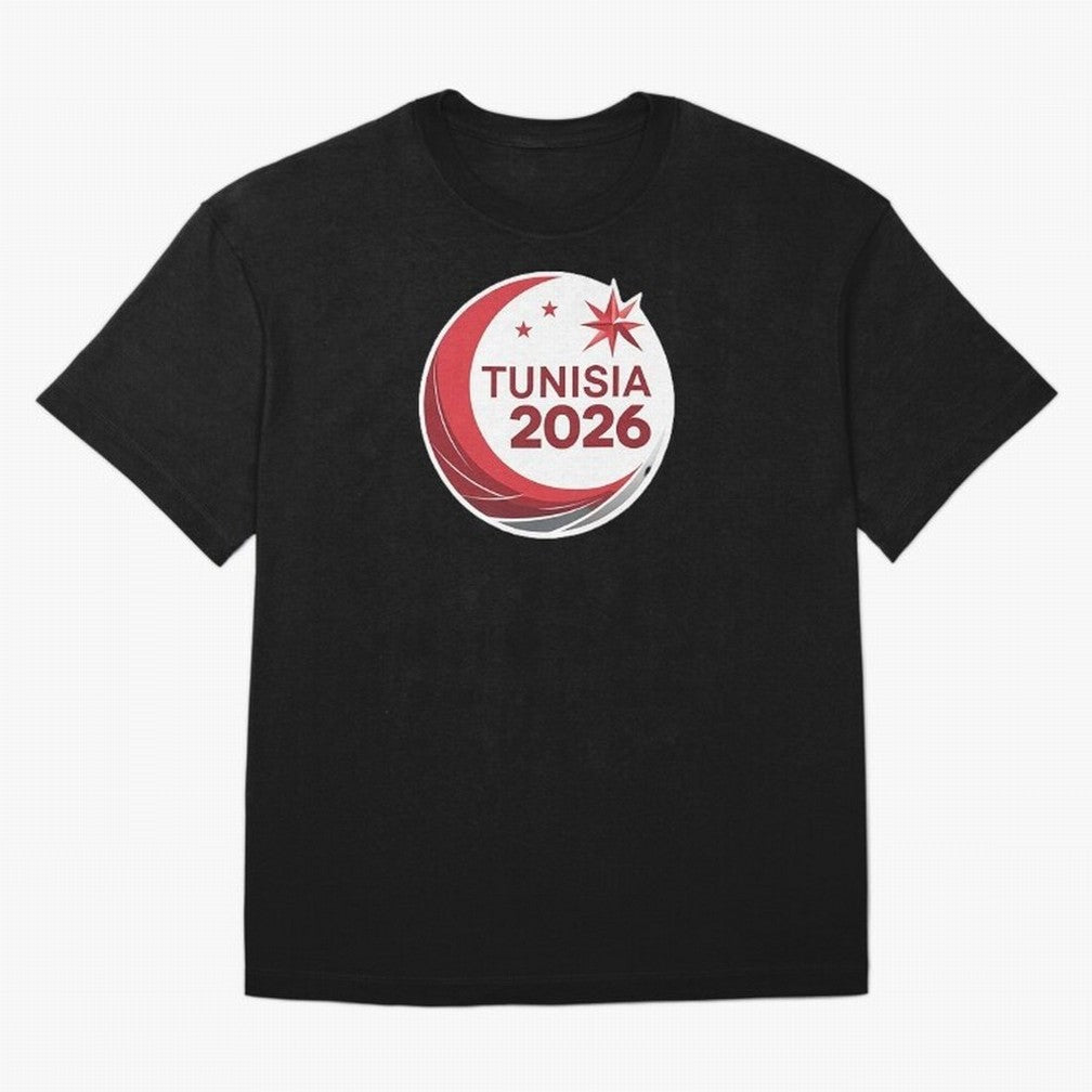 Tunisia 2026 Oversized T-Shirt Cheer through Every Moment of FIFA World Cup 2026 USA Canada Mexico Celebrating Mbappe and Neymar, Portugal, Spain and Germany Energy, Champion Mindset, Group Stage Buzz, Knockout Tension and Passionate Fan Culture;