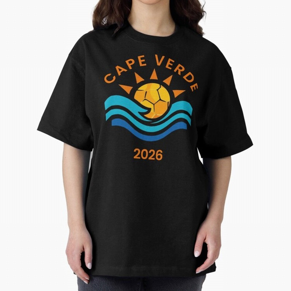 Cape Verde 2026 Oversized T-Shirt Mark Global Football Passion for FIFA World Cup 2026 Group Stage, Connected to Messi, Argentina, Tournament Hype, Historic Matchups, Family Viewing Parties and Global Sports Pride; Great for Watch Parties, Sports