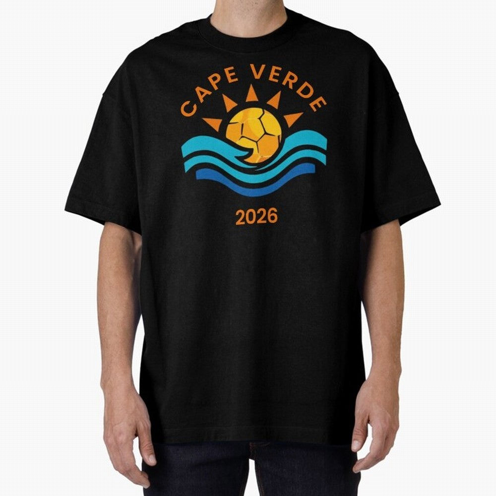 Cape Verde 2026 Oversized T-Shirt Mark Global Football Passion for FIFA World Cup 2026 Group Stage, Connected to Messi, Argentina, Tournament Hype, Historic Matchups, Family Viewing Parties and Global Sports Pride; Great for Watch Parties, Sports