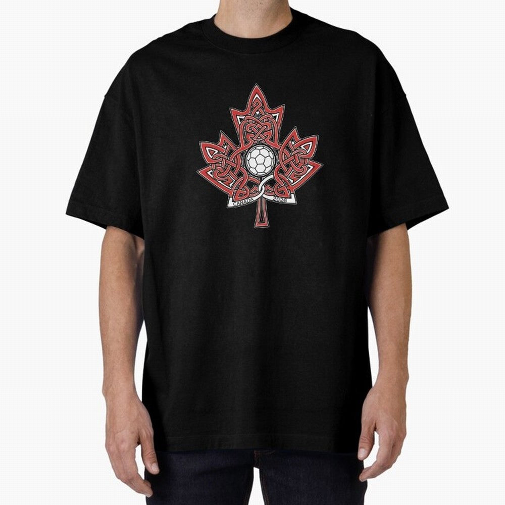Interwoven Maple Leaf Canada Soccer 2026 T-Shirt_83135197 Oversized T-Shirt Celebrate Rivalries and Pride in FIFA World Cup 2026 USA Canada Mexico Built around Neymar, Brazil Energy, Football Passion, Legendary Performances, Festival Vibes and
