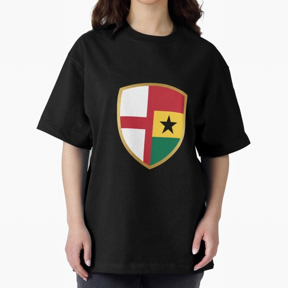 FIFA World Cup - England v Ghana Oversized T-Shirt Bring a Vintage Feel to the FIFA World Cup 2026 Journey through Mbappe Highlights, France and Portugal Pride, Global Supporter Spirit, Legendary Goals, National Colors and Tournament Celebration;