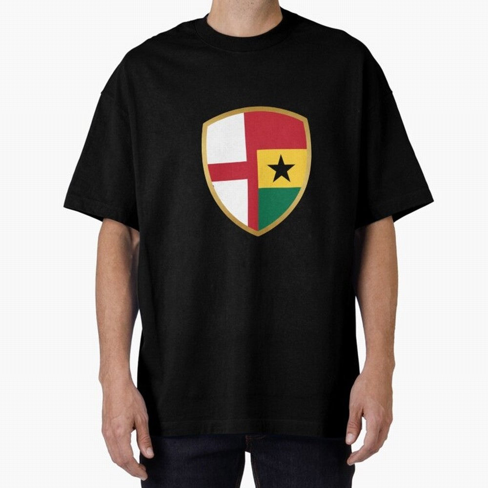 FIFA World Cup - England v Ghana Oversized T-Shirt Bring a Vintage Feel to the FIFA World Cup 2026 Journey through Mbappe Highlights, France and Portugal Pride, Global Supporter Spirit, Legendary Goals, National Colors and Tournament Celebration;