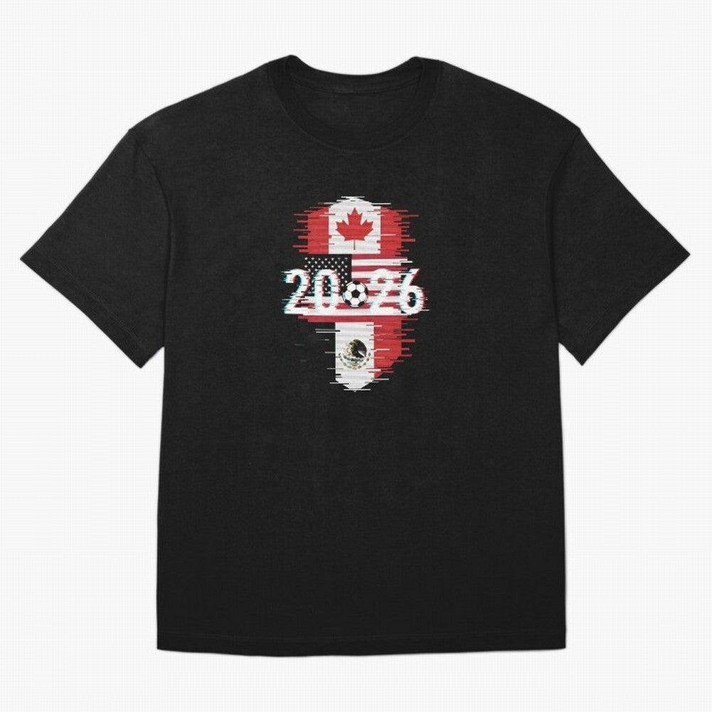 Glitched United 2026 - North America Emblem Cup T-Shirt_82794505 Oversized T-Shirt Feel International Energy from Match Day Hype around FIFA World Cup 2026 USA Canada Mexico, CR7, Portugal, Spain and Germany, Game Day Rituals, Football Legends,