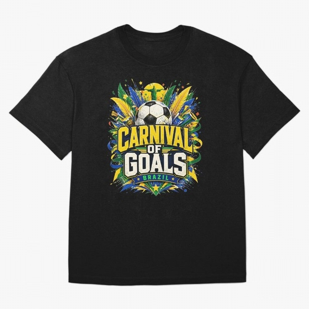 Carnival of Goals Brazil World Cup 2026 tshirt Oversized T-Shirt Celebrate the Biggest Stage of the FIFA World Cup 2026 Group Stage Journey through Neymar Highlights, England and Germany Pride, Sports Nostalgia, International Competition, Famous