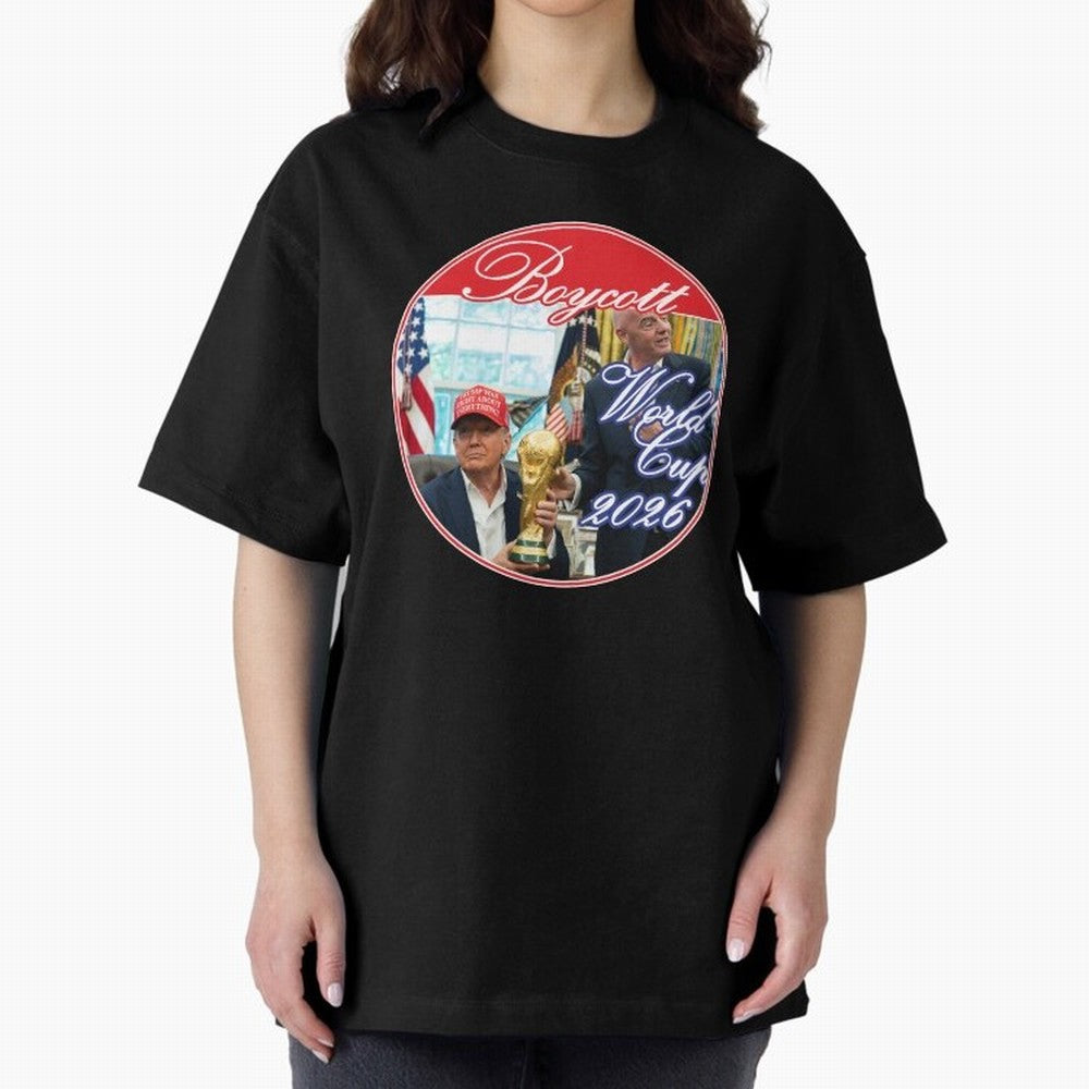 Boycott World Cup 2026 Oversized T-Shirt Represent Fans Who Live for Match Day Hype around FIFA World Cup 2026 Group Stage, Cristiano Ronaldo, Haaland and CR7, Brazil, Portugal and Argentina, Champion Mindset, Group Stage Buzz, Knockout Tension and