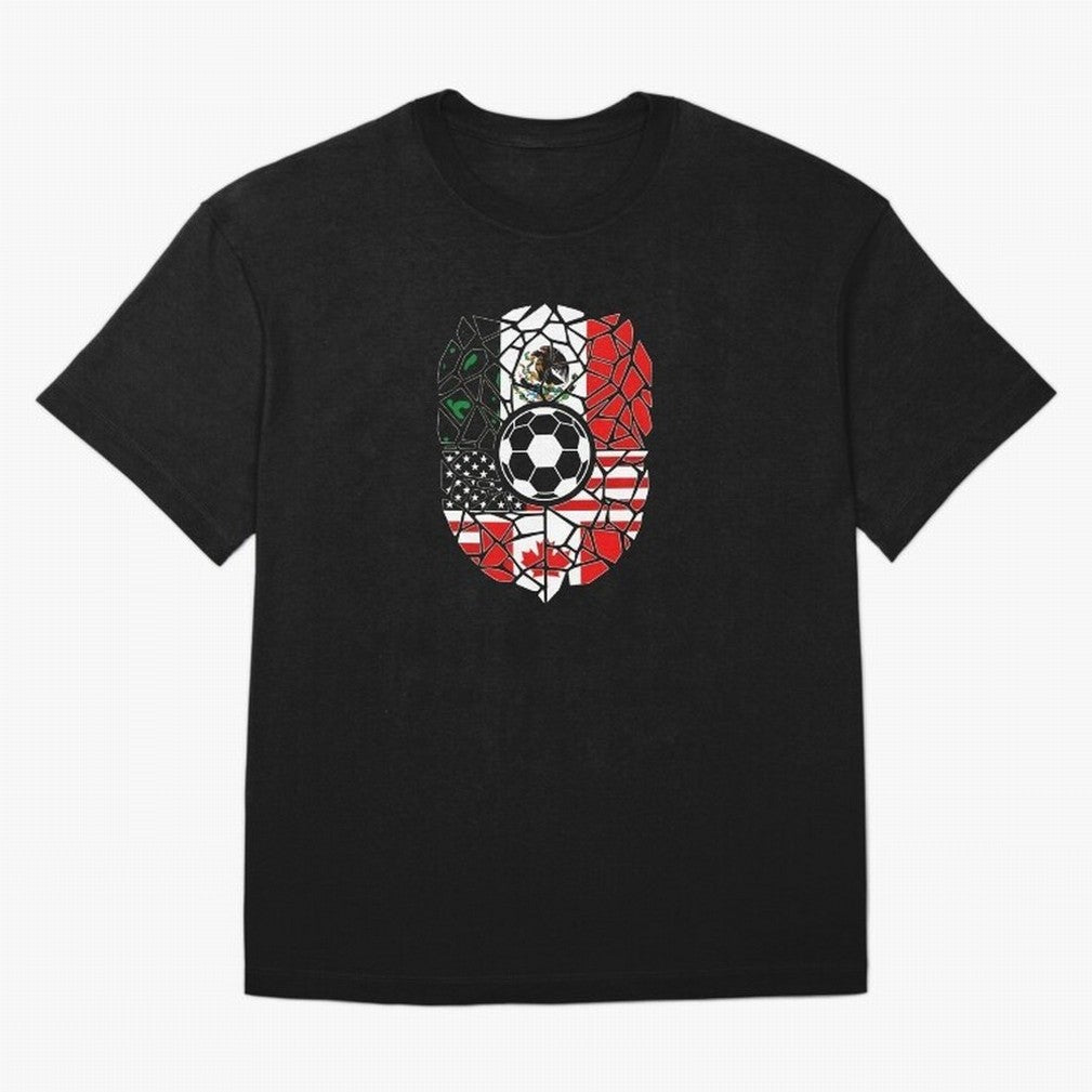 Mosaic Soccer Crest USA Canada Mexico Unity 2026 T-Shirt_82794688 Oversized T-Shirt Support the Legends of FIFA World Cup 2026 with Messi, Neymar and Mbappe, Netherlands Energy, Stadium Chants, National Pride, Trophy Dreams and Unforgettable