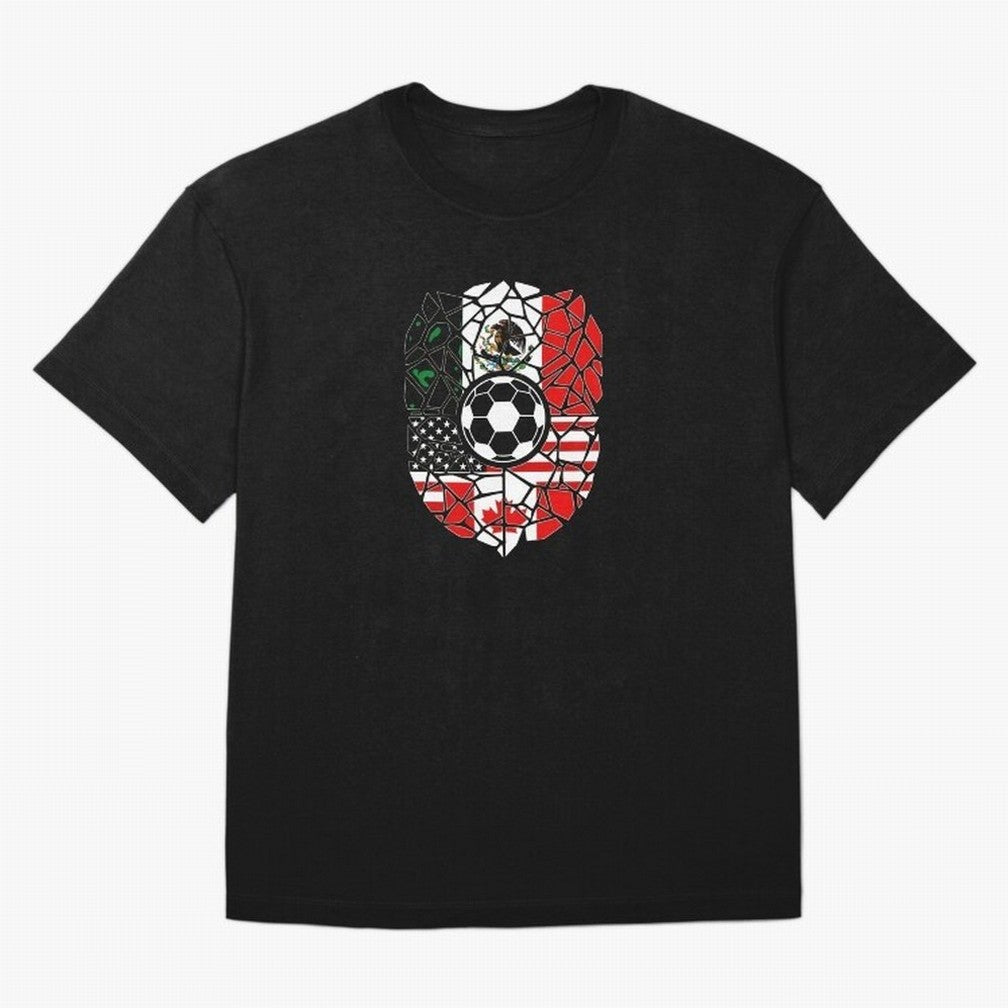 Mosaic Soccer Crest USA Canada Mexico Unity 2026 T-Shirt_82794688 Oversized T-Shirt Celebrate Unforgettable Nights in FIFA World Cup 2026 USA Canada Mexico for Fans of Cristiano Ronaldo, Haaland and CR7 and England, France and Netherlands, Bringing