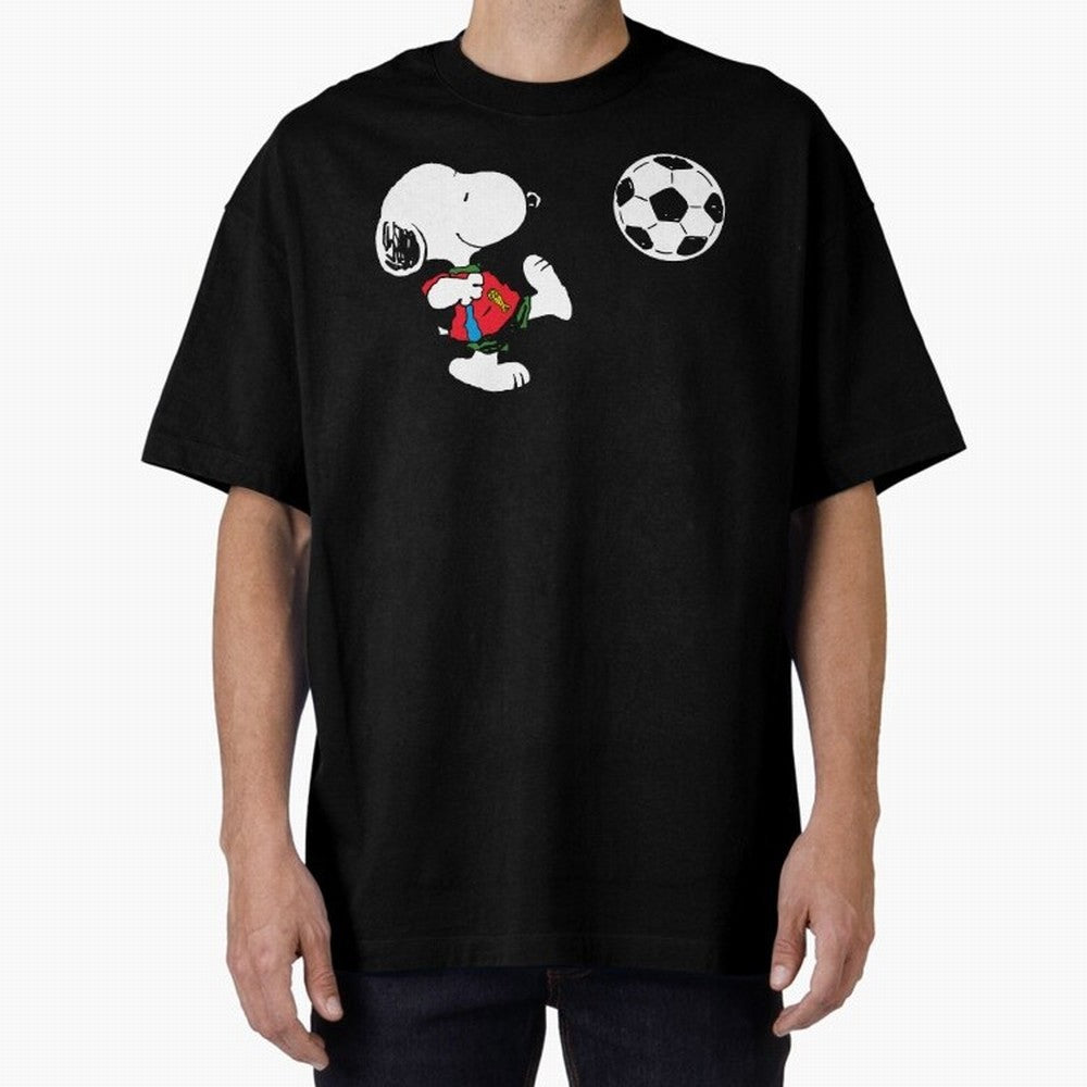 SNOOPY Football - FIFA World Cup 2026 Oversized T-Shirt Show Your Stadium Side during Match Day Hype around FIFA World Cup 2026, Mbappe, Brazil, Portugal and Argentina, Football Passion, Legendary Performances, Festival Vibes and Supporter