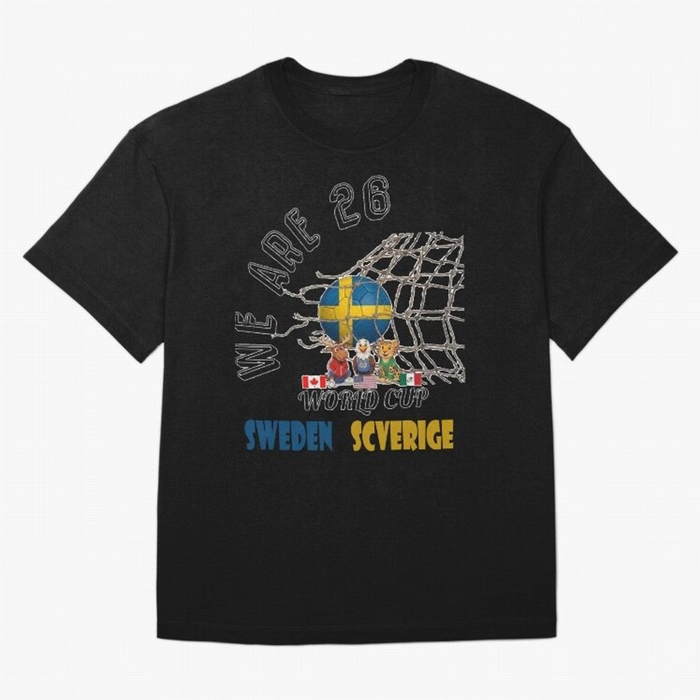 World cup 26 - Sweden Oversized T-Shirt Bring a Champion Mindset to FIFA World Cup 2026 Group Stage for Fans of Haaland and Mbappe and Portugal, Bringing Game Day Rituals, Football Legends, Country Pride and the Road to the Final; Made for Die Hard