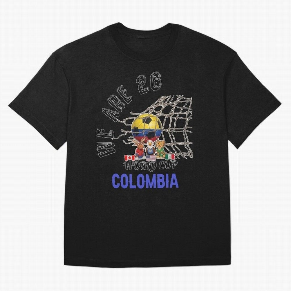 World cup 26 - Colombia Oversized T-Shirt Celebrate Fan Culture around FIFA World Cup 2026 for Fans of Messi and Argentina, Bringing Championship Spirit, Famous Goals, Roaring Crowds and International Football Unity; Perfect for Fans, Collectors,